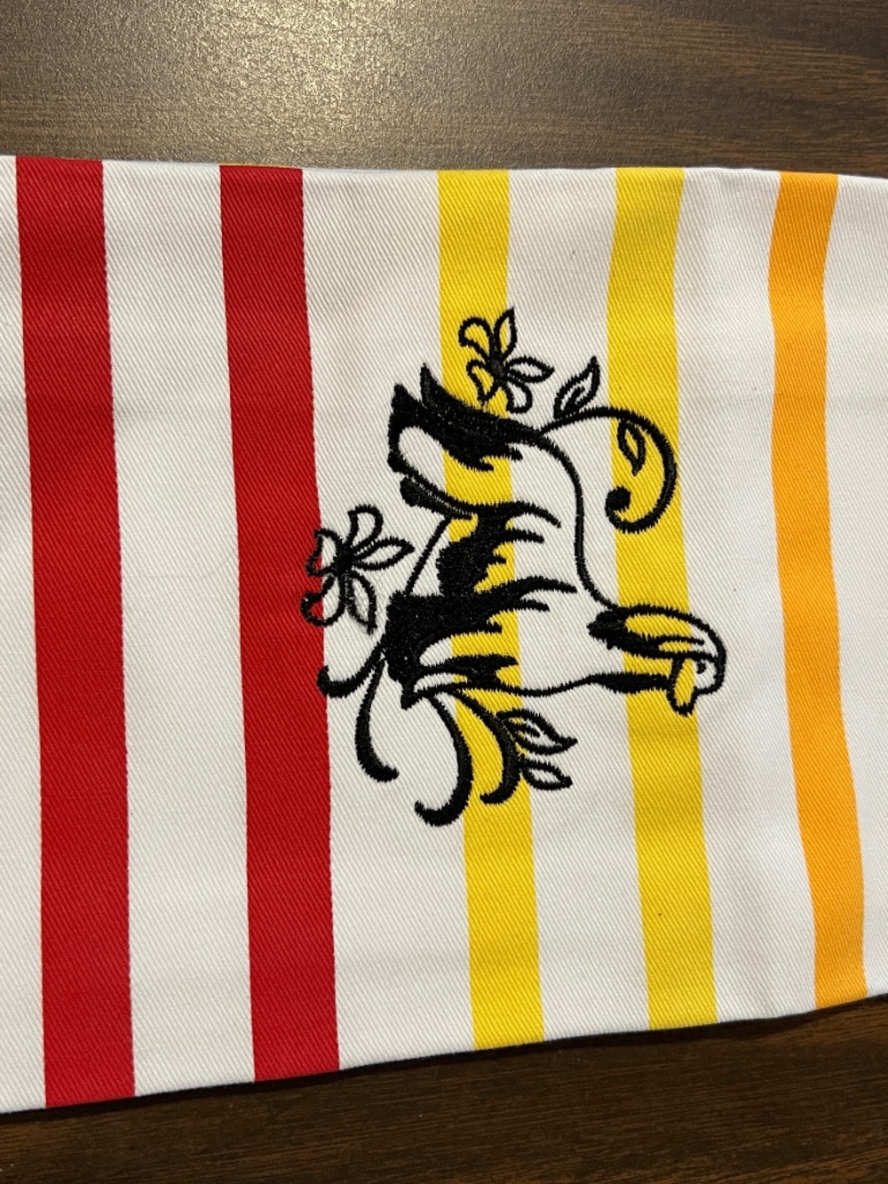 Afghan dog embroidered on tea towel-Personalized